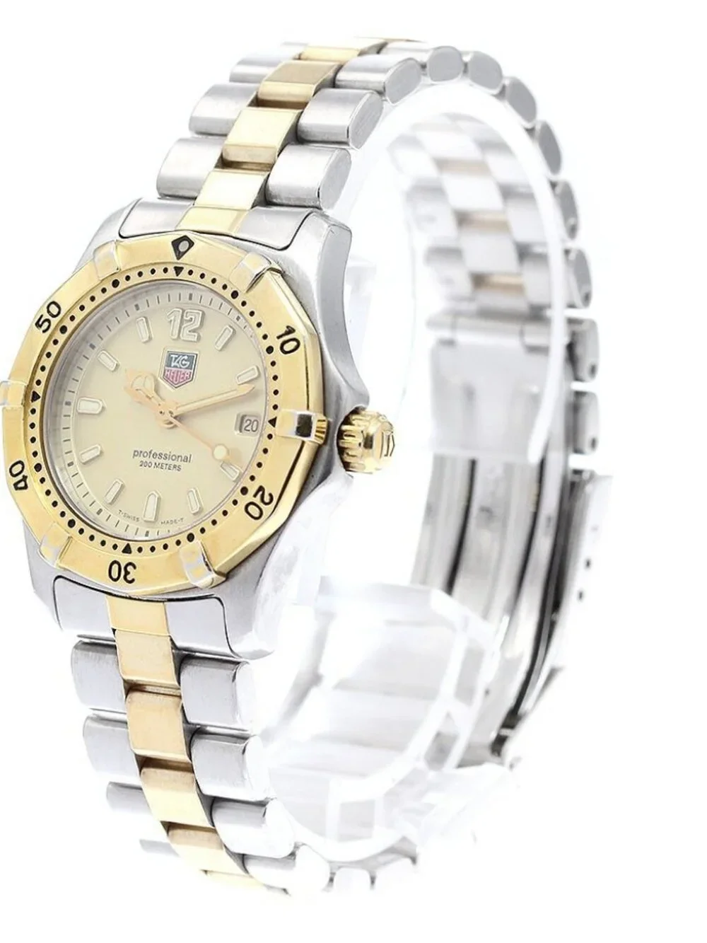 TAG HEUER 2000 series WK1321 Date gold Dial Quartz Ladies Watch_965811